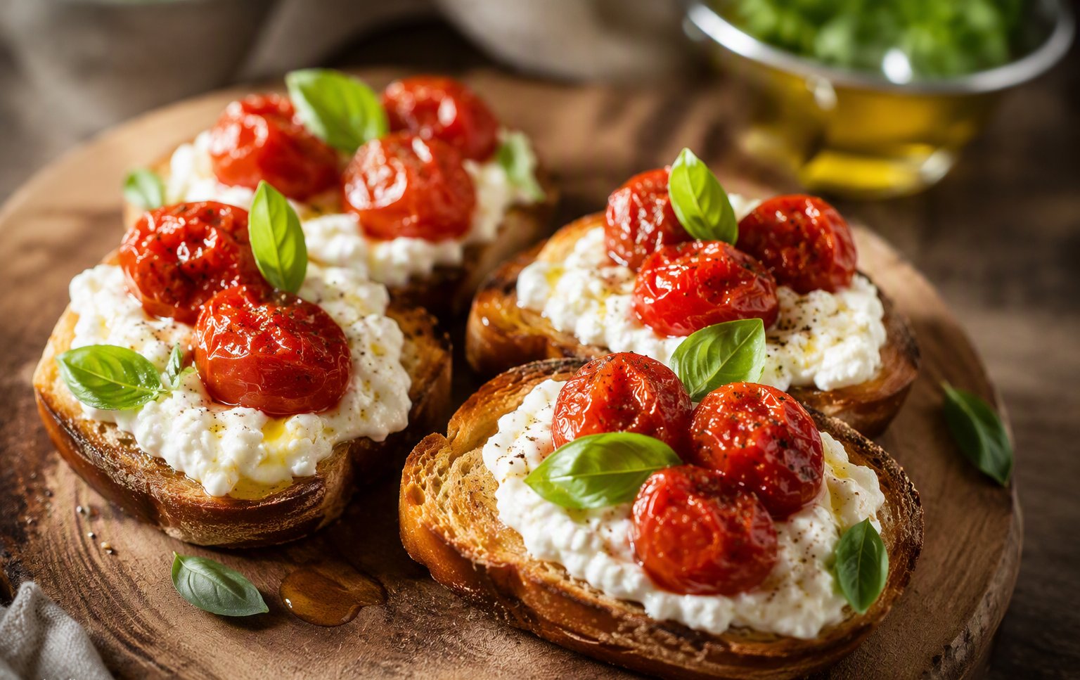 Bruschetta con stracciatella, confettura di fichi e prosciutto crudo
